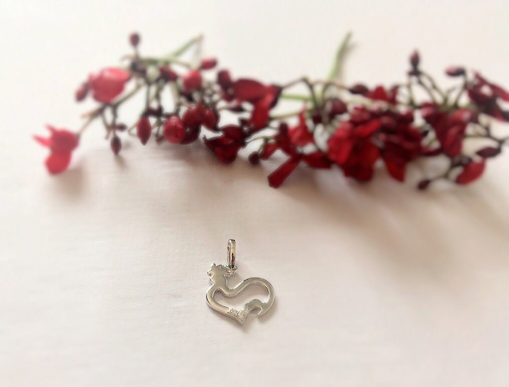 Dainty Diamond Chicken Pendant