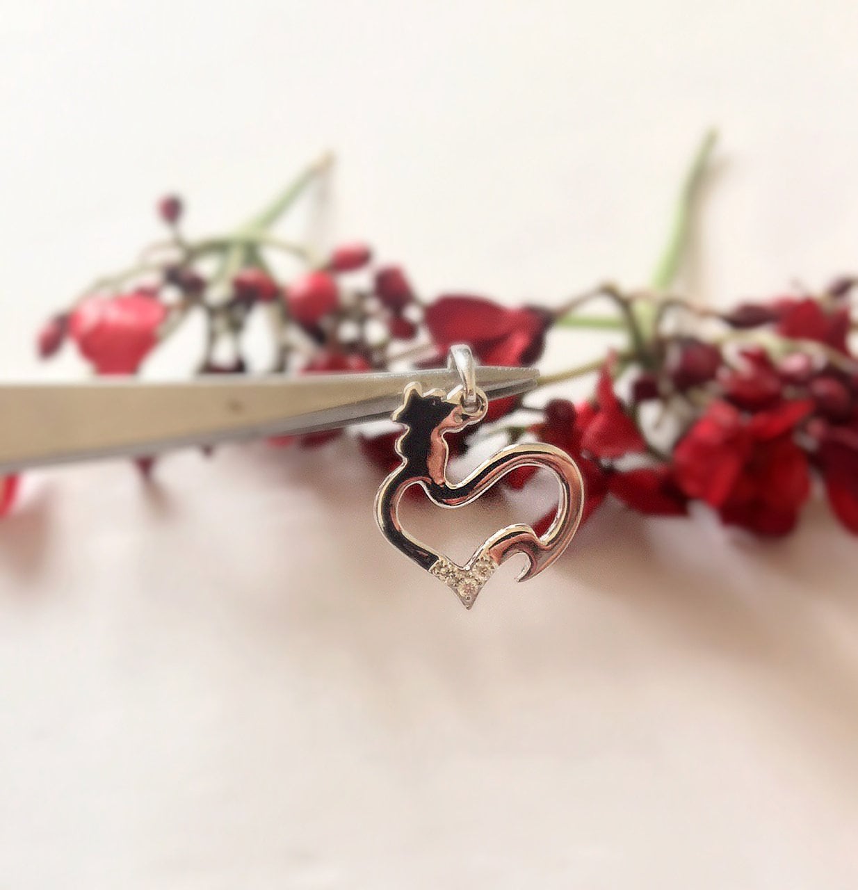 Dainty Diamond Chicken Pendant