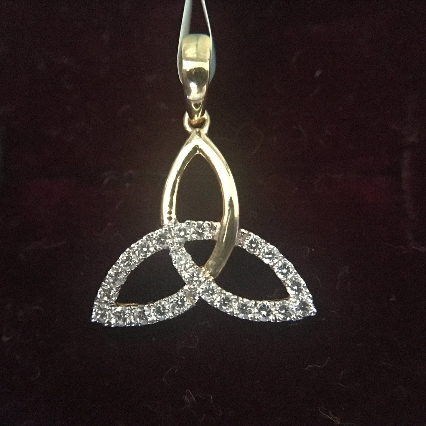 0.14 Ct Diamond Celtic-Inspired Trinity Pendant