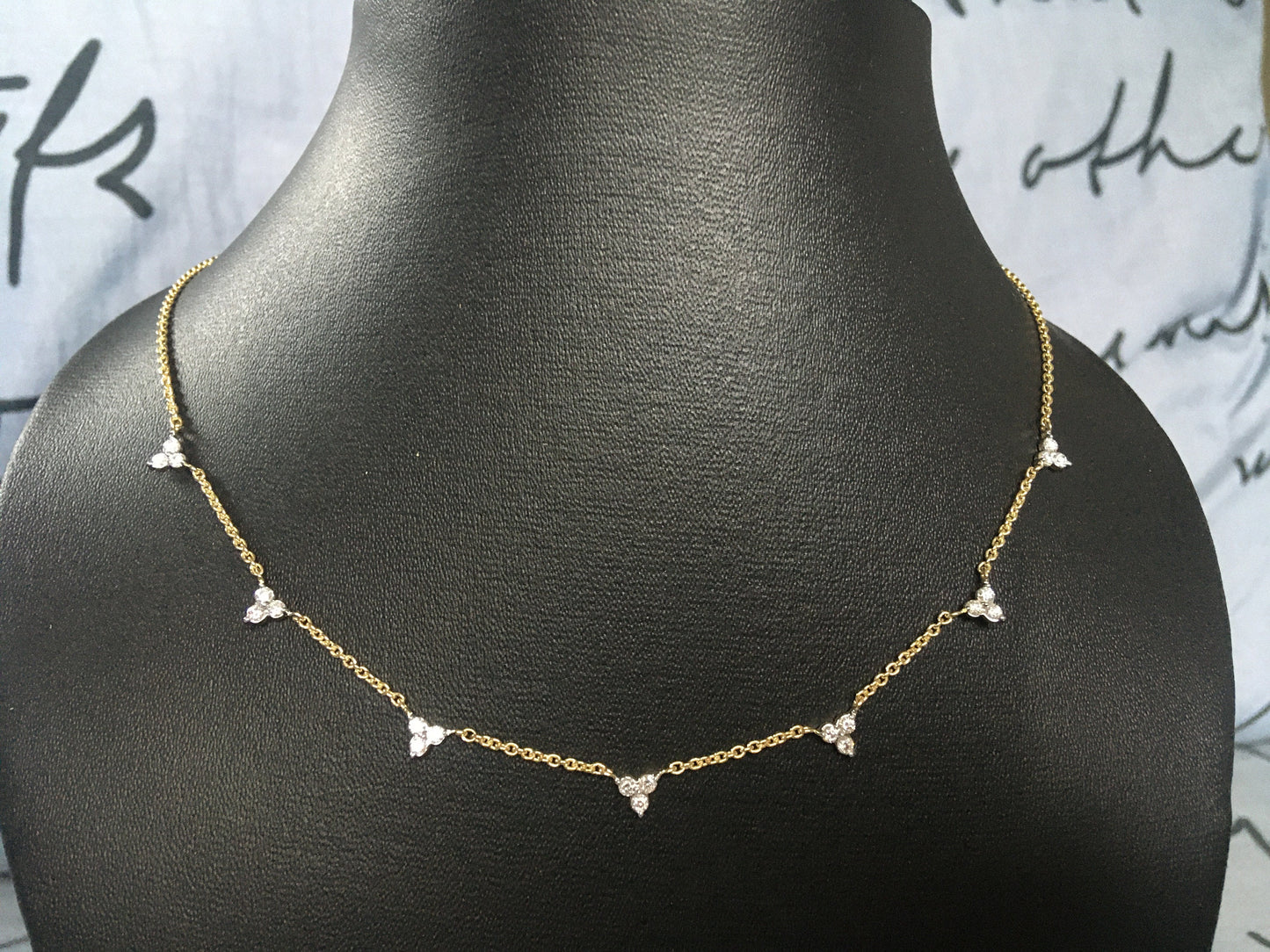 Seven Station Natural Diamond Yard Necklace
