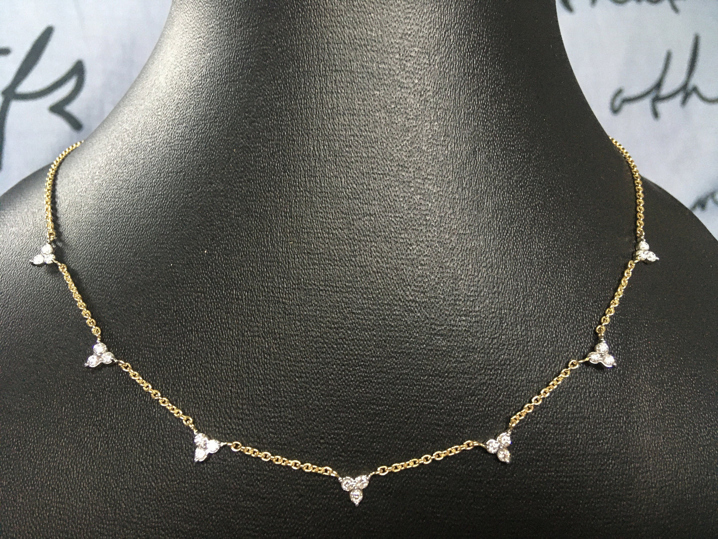 Seven Station Natural Diamond Yard Necklace