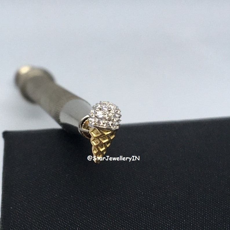 Ice Cream Cone Diamond Piercing