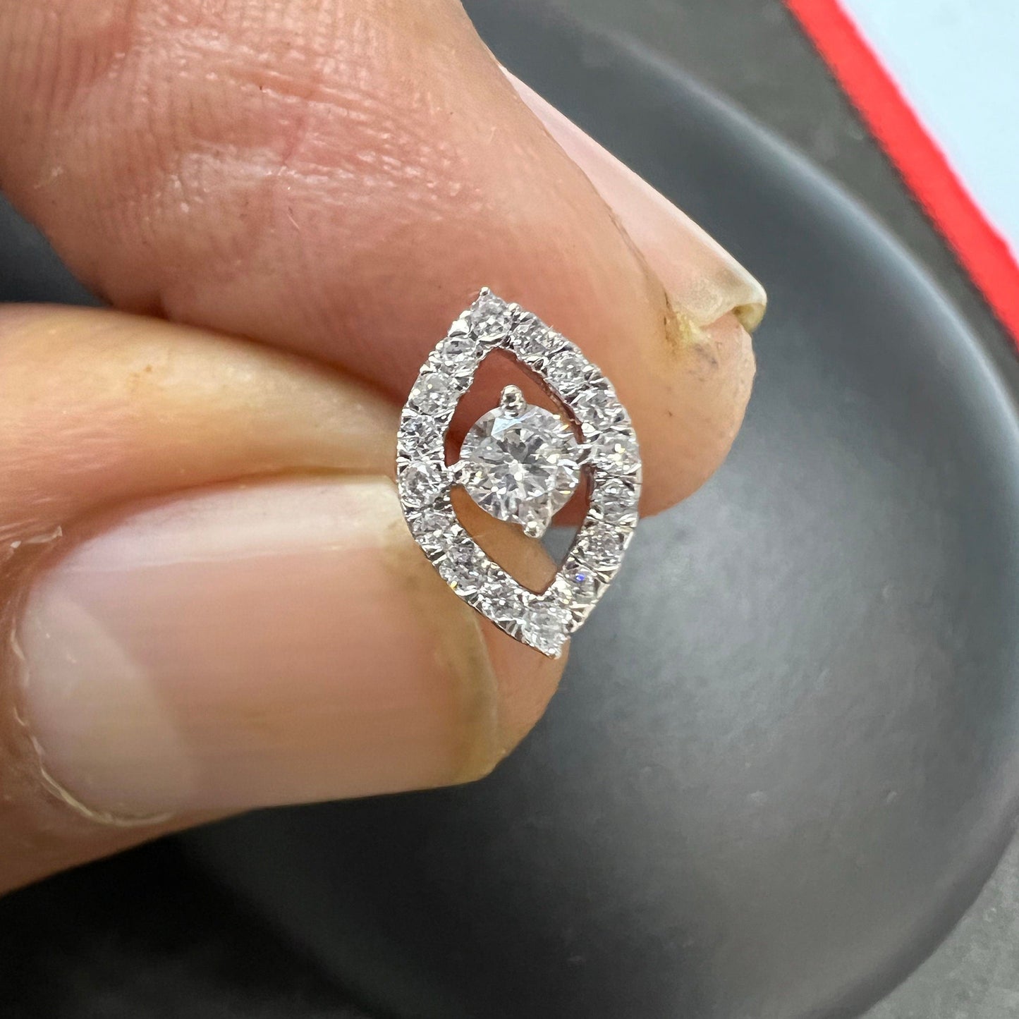 Natural Diamond Evil Eye for Tragus, Lobe, Conch