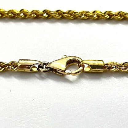 Genuine 18K Gold Link Rope Chain