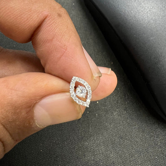 Natural Diamond Evil Eye for Tragus, Lobe, Conch