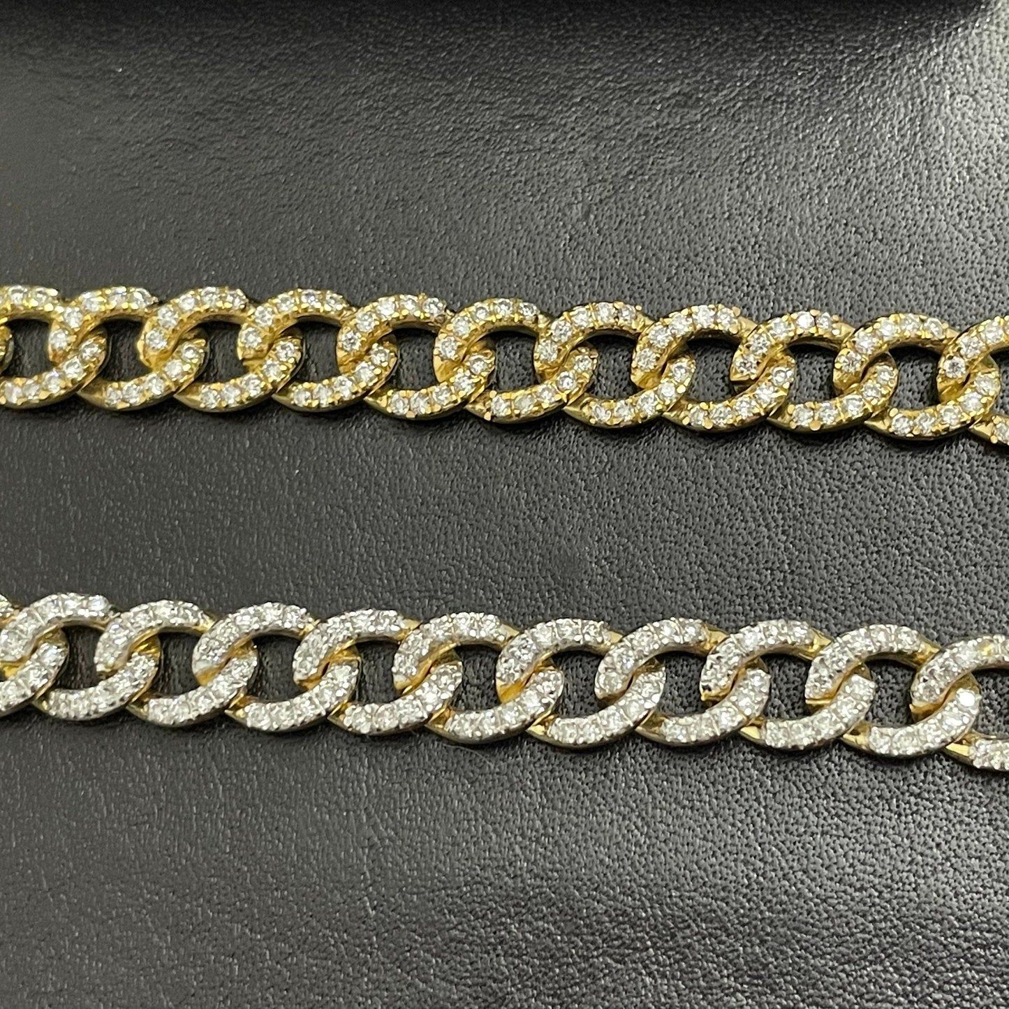 10K Gold Diamond Cuban Bracelet