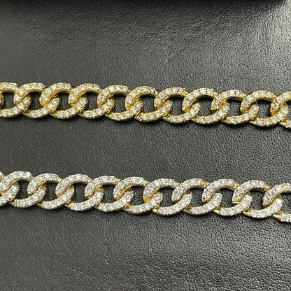 10K Gold Diamond Cuban Bracelet