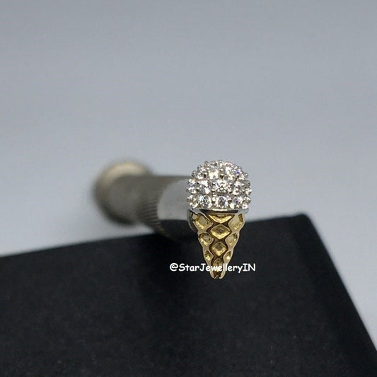Ice Cream Cone Diamond Piercing