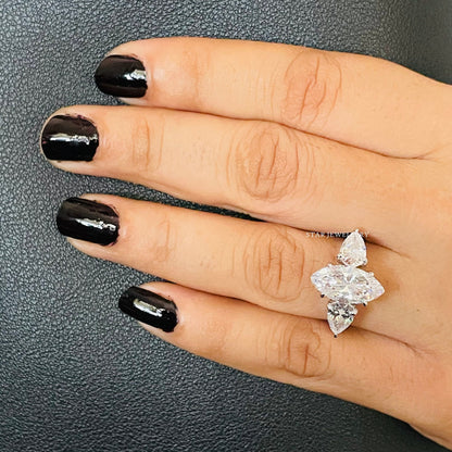 2.00 Ct Marquise Cut IGI Certified Lab Grown Diamond Engagement Ring