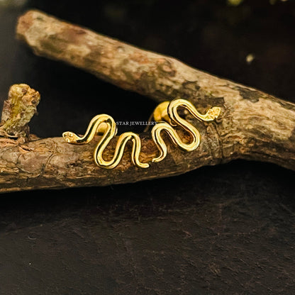 Solid Gold Snake Nose & Ear Piercing