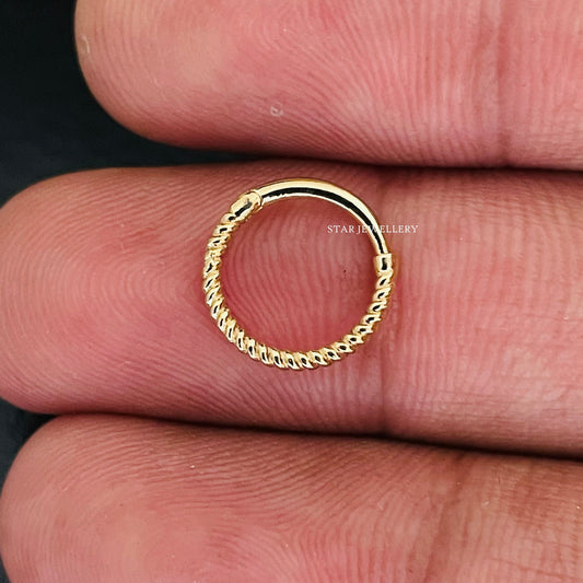 14K Solid Gold Daith Clicker