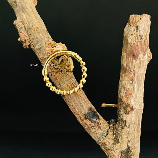 14K Solid Gold Bead Daith Clicker Piercing