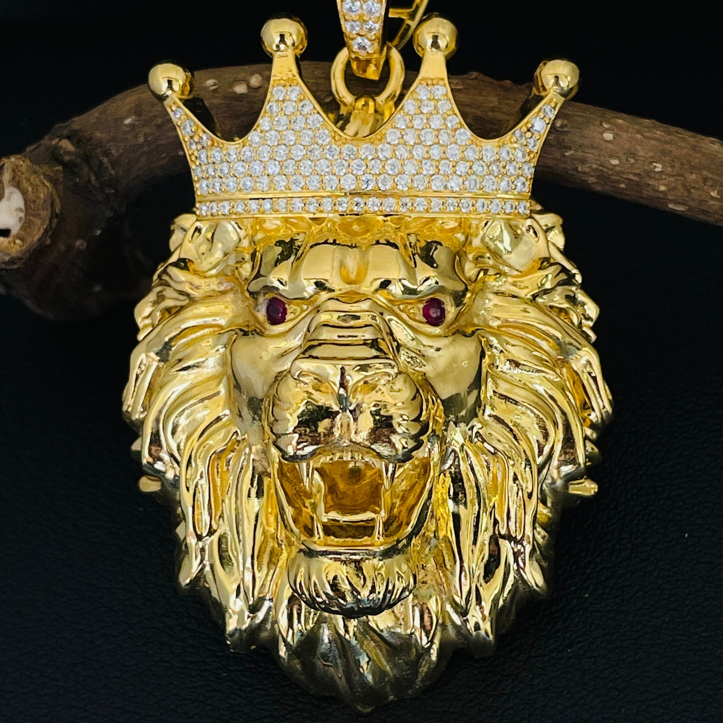 Colorless Moissanite 925 Silver HipHop Lion Pendant