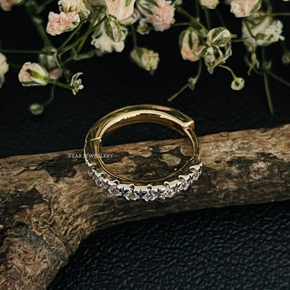 14K Solid Gold Nostril Hoop Earring