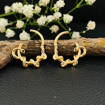 Solid Gold Snake Septum Piercing