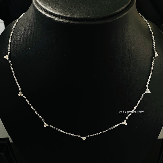 Seven Station Natural Diamond Yard Necklace