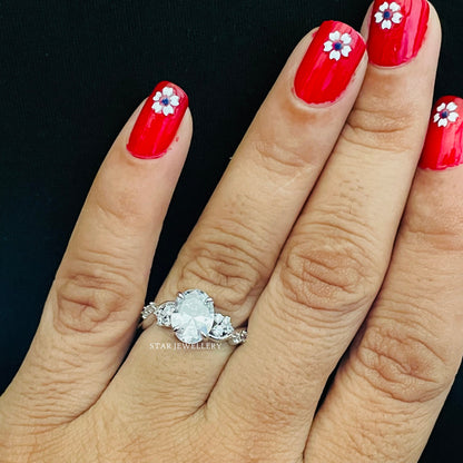 2.00 Ct Oval Cut IGI Certified Lab Grown Diamond Engagement Ring