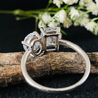 14K Solid Gold IGI Certified Lab Grown Diamond Toi Et Moi Engagement Ring