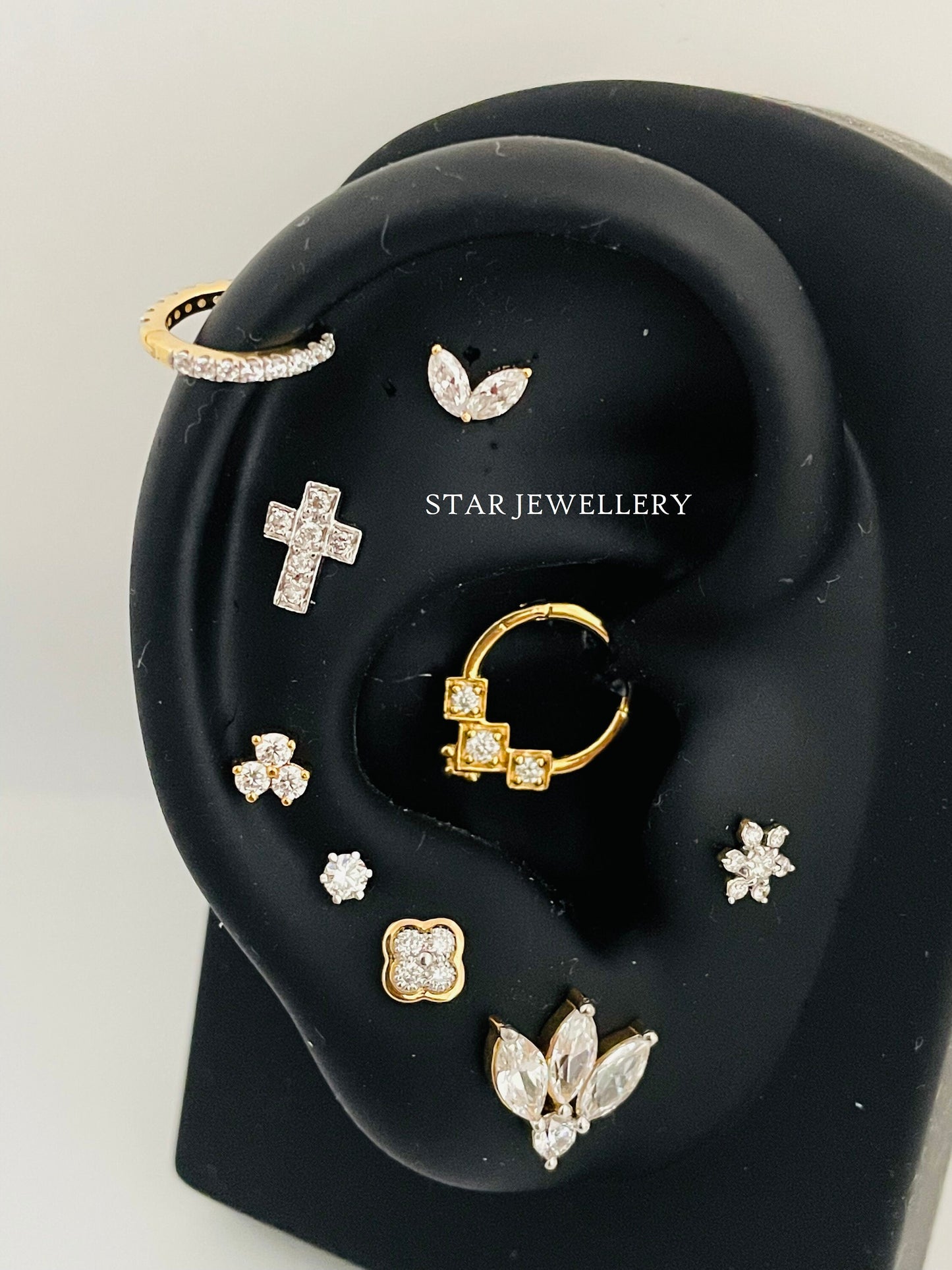 Genuine Diamond Trio Stone Septum Clicker