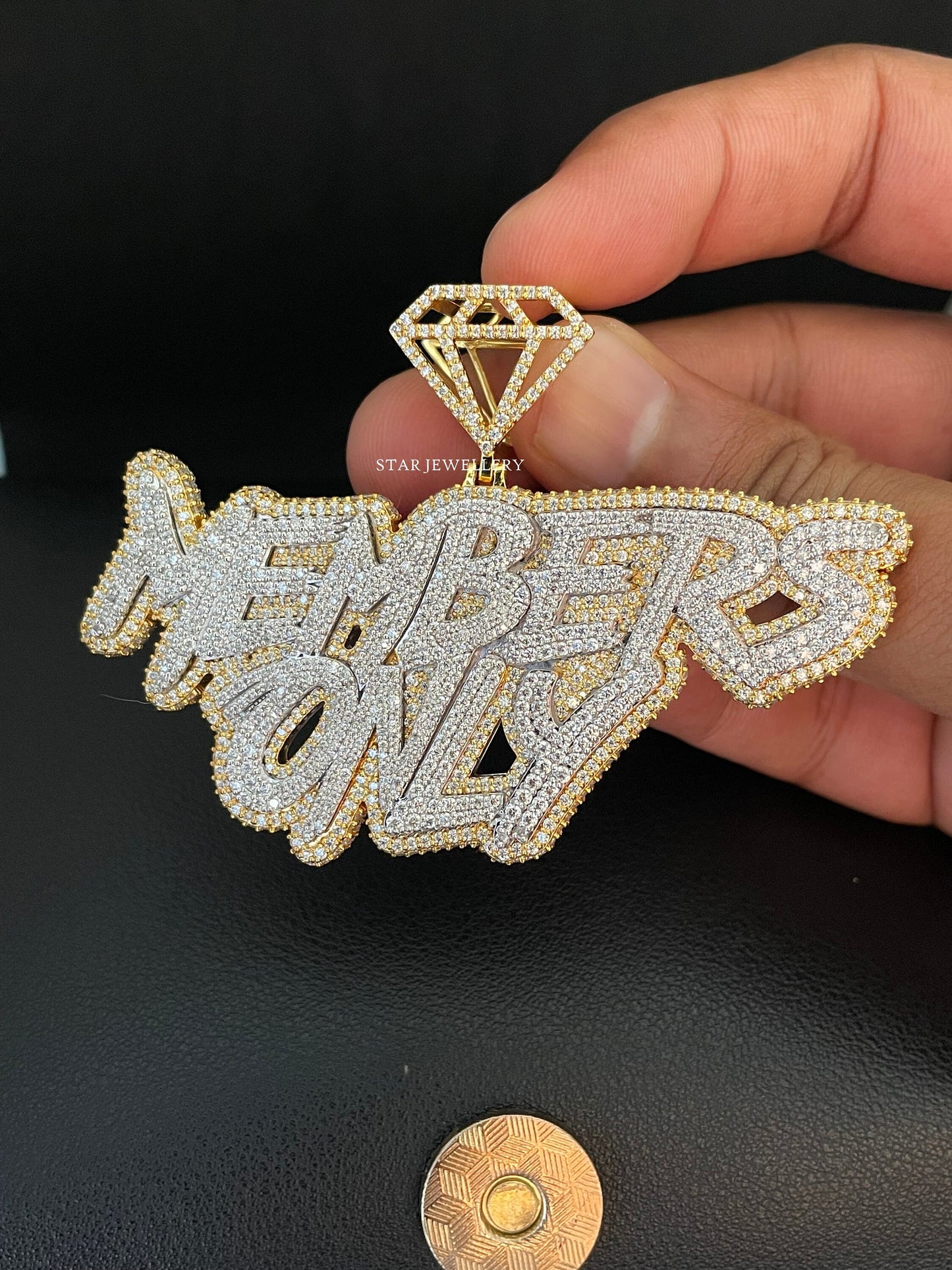 925 Silver Custom VVS Moissanite Icedout Pendant