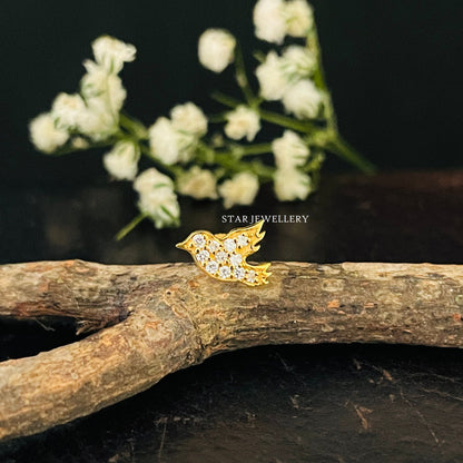 Diamond Bird Piercing for Helix, Tragus, Earlobe, Conch, Rook