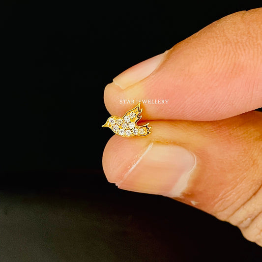 Diamond Bird Piercing for Helix, Tragus, Earlobe, Conch, Rook