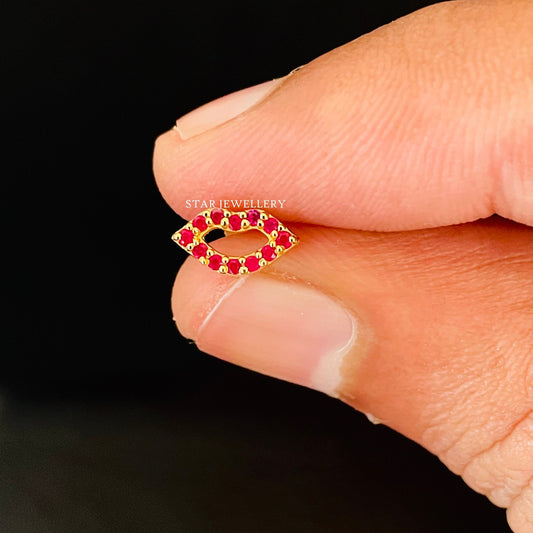 Natural Gemstone Lips Piercing