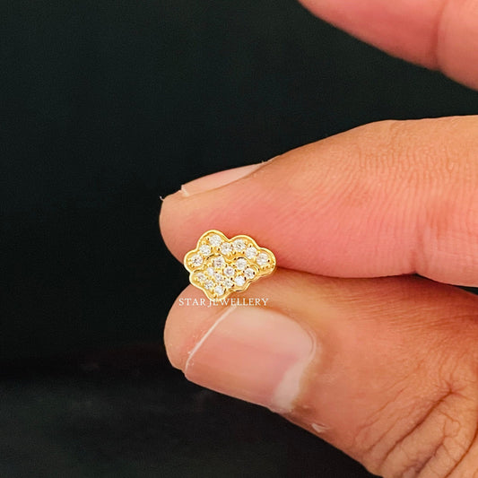 Natural Diamond Vintage Cloud Piercing