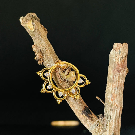 Diamond Septum Nose Ring in 14K Gold