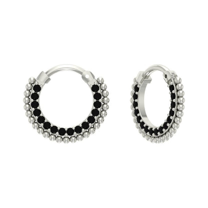 Natural Black Diamond Daith Piercing