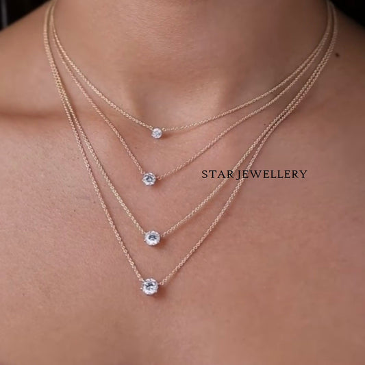 Lab Grown Diamond Solitaire Necklace
