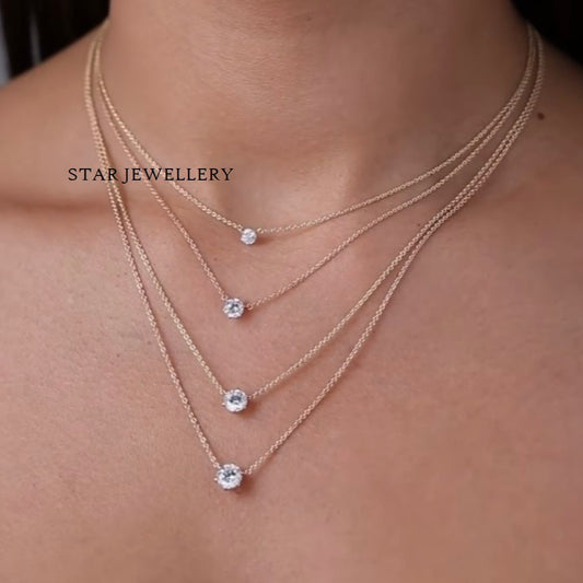 Lab Grown Diamond Solitaire Necklace