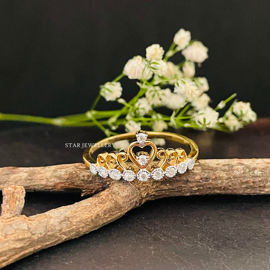 Tiara Diamond Ring, Diamond Queen Crown Ring