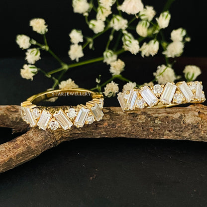 Baguette Diamond Hoop Earring
