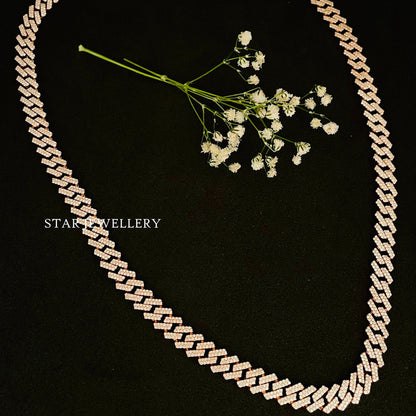 Unisex Moissanite Cuban Bracelet & Neckalce