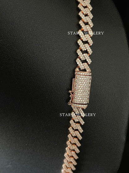 Silver Moissanite Miami Cuban Chain