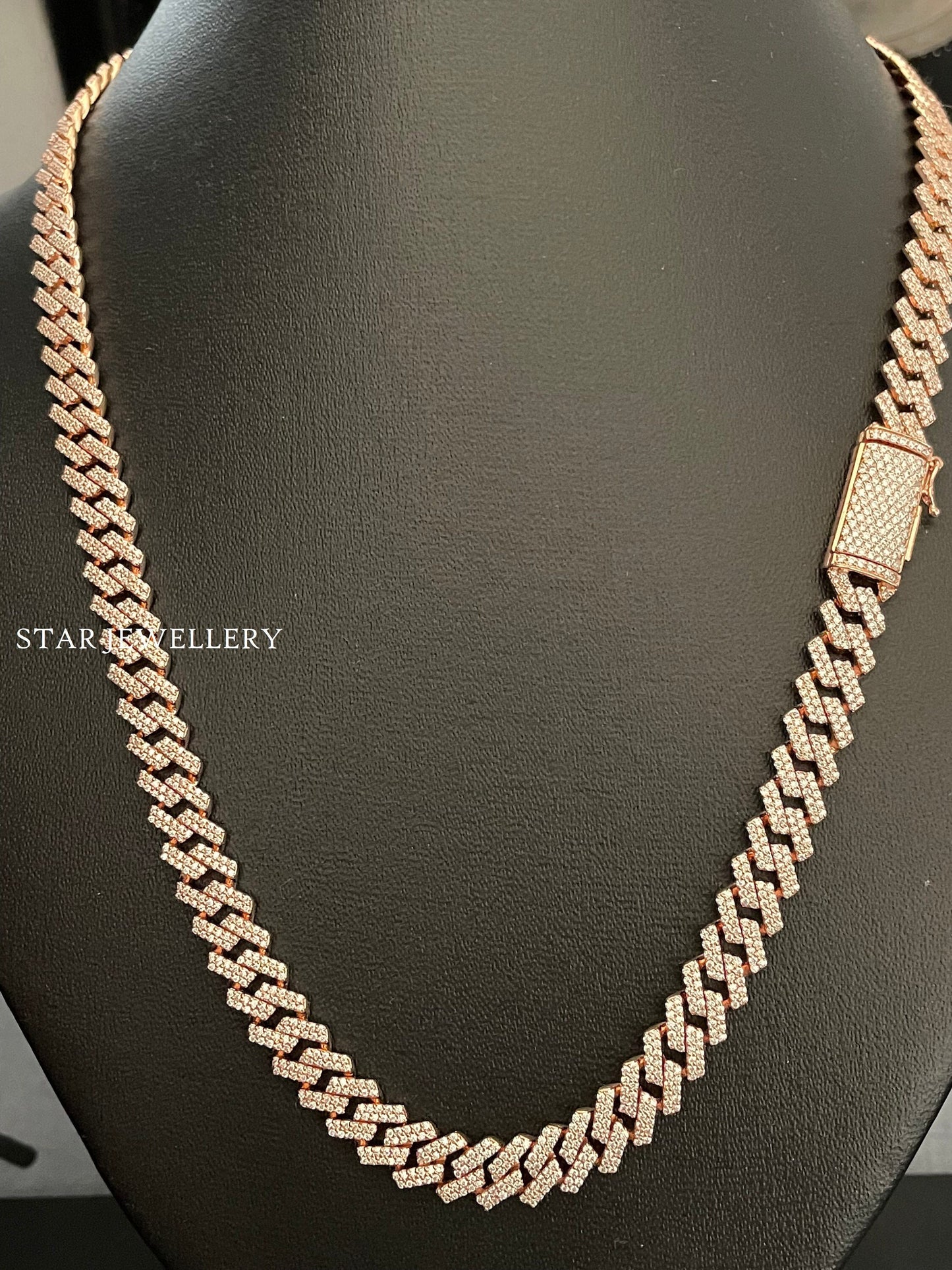 Silver Moissanite Miami Cuban Chain