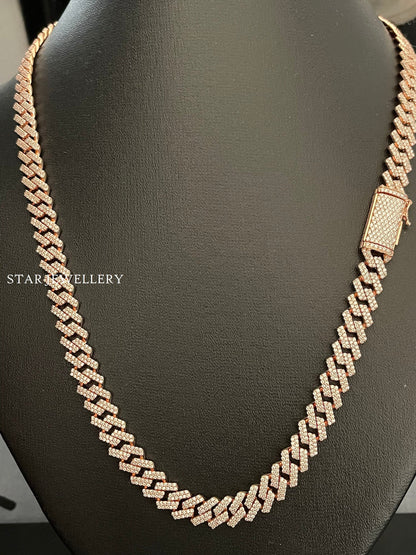 Silver Moissanite Miami Cuban Chain
