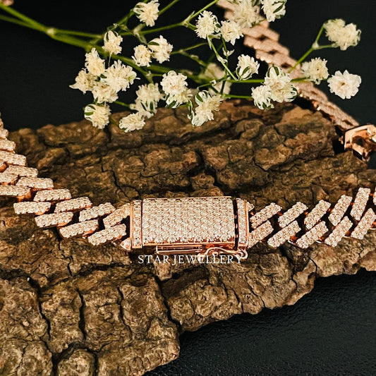 Unisex Moissanite Cuban Bracelet & Neckalce