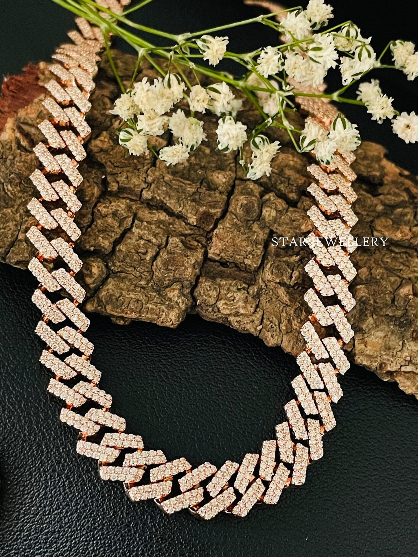 Silver Moissanite Miami Cuban Chain