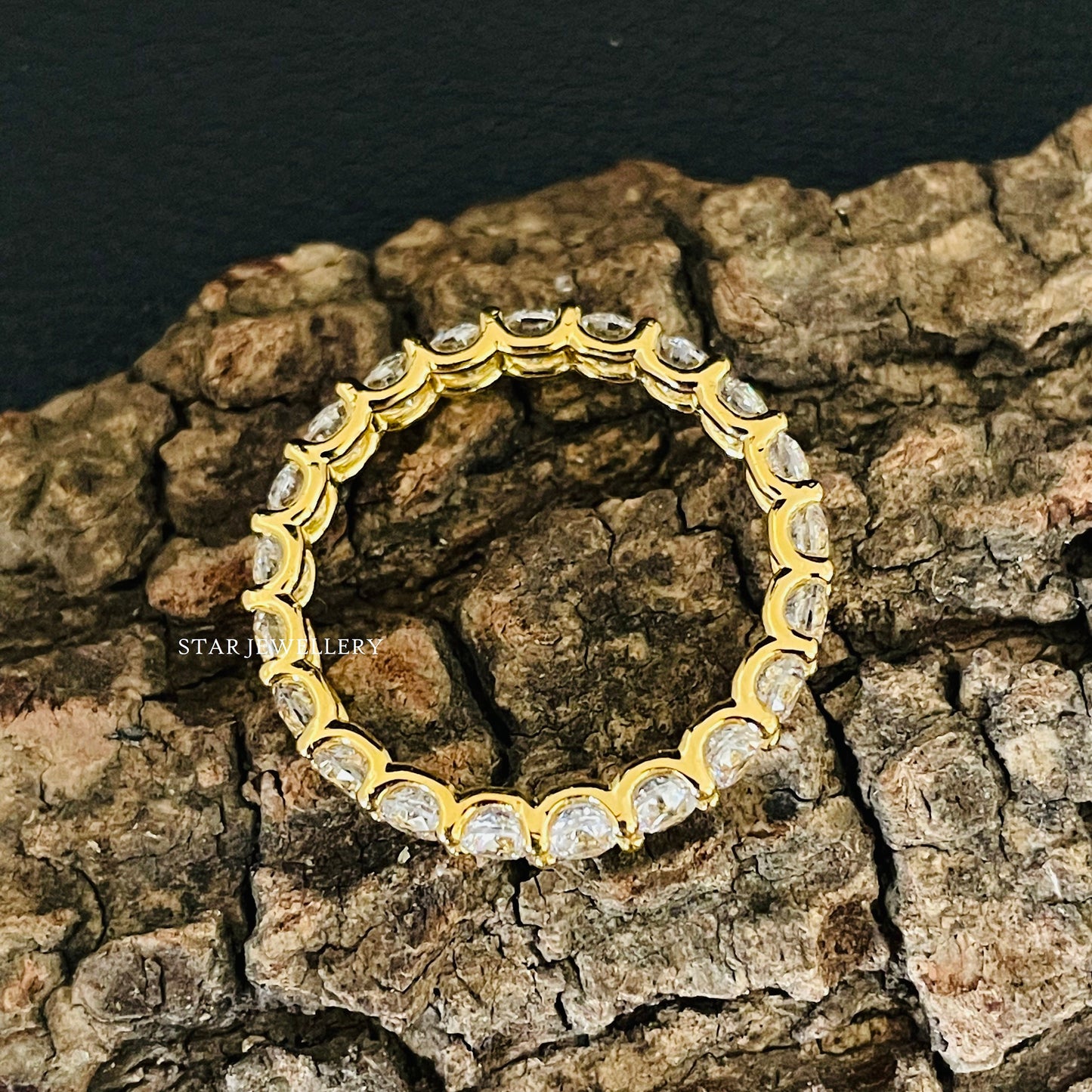 Colorless Brilliant Round Cut Moissanite Eternity Wedding Band