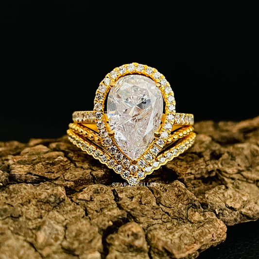 2.00 CT IGI Certified Pear Cut Lab Grown Diamond Ring