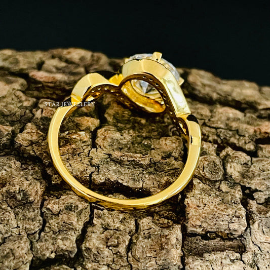 2.00 Ct Brilliant Round Cut CVD Diamond Solitaire Twist Engagement Ring