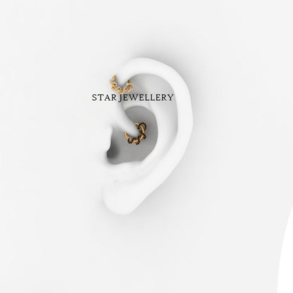 Natural Black Diamond Snake Septum Piercing