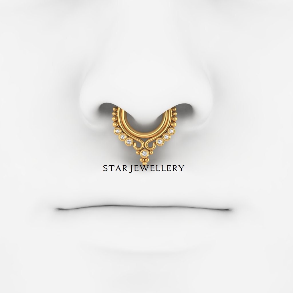 Bezel Set Diamond Daith Clicker