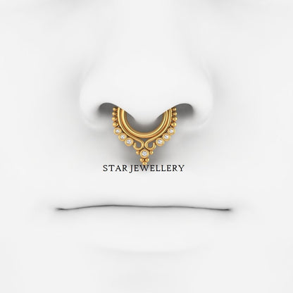 Bezel Set Diamond Daith Clicker
