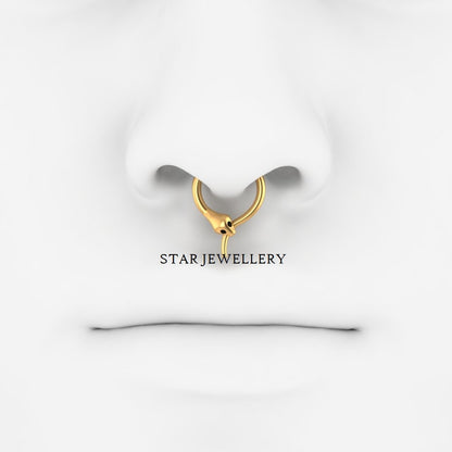 14K Solid Gold Snake Daith Piercing