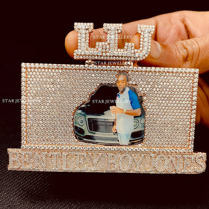Custom VVS Moissanite Memory Pendant