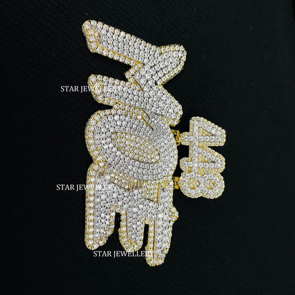 VVS Moissanite Custom Icedout Pendant