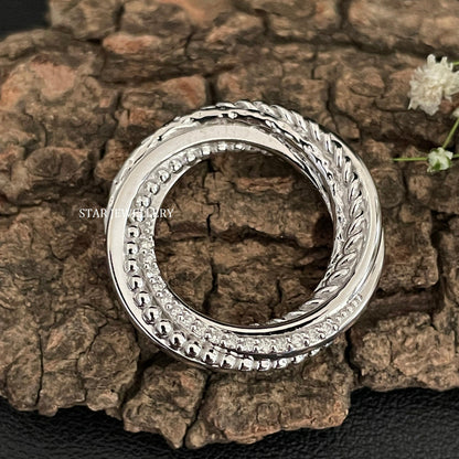 Diamond Twist Multi Circle Pendant